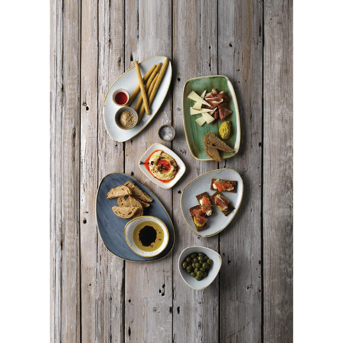 Churchill Stonecast Triangular Chefs Plates Blueberry 365 x 250mm (6 Pack) Churchill