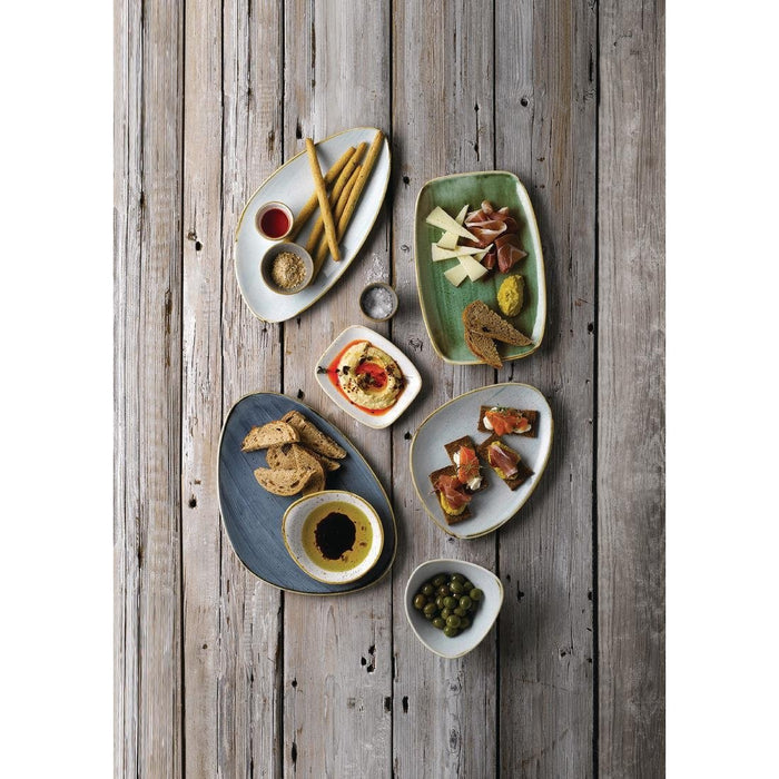 Churchill Stonecast No. 8 Oblong Chefs Plates 300 x 199mm Samphire Green (6 Pack) Churchill