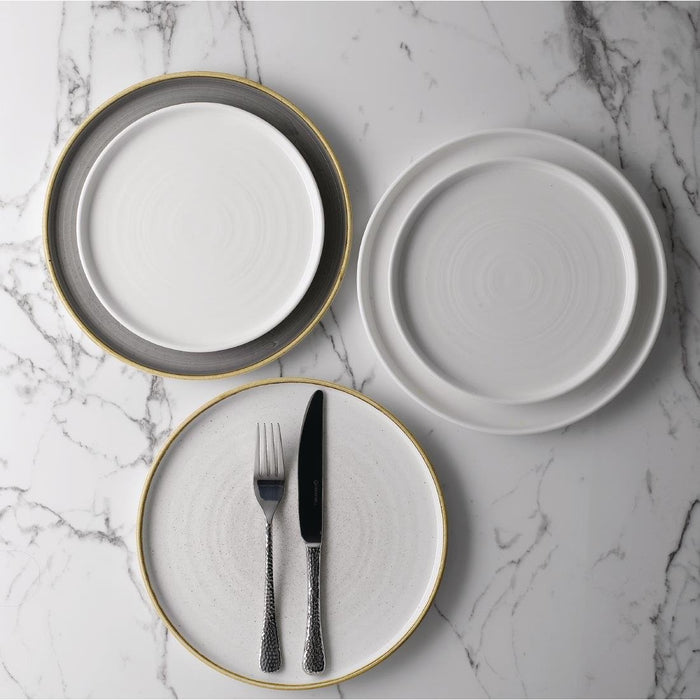 Churchill Stonecast Walled Chefs Plates Peppercorn Grey 260mm (6 Pack) Churchill