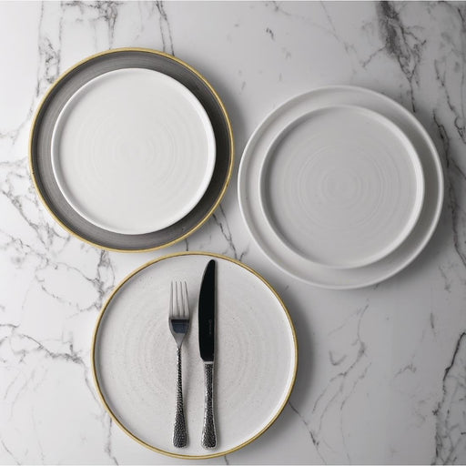 Churchill Stonecast Walled Chefs Plates Peppercorn Grey 210mm (6 Pack) Churchill