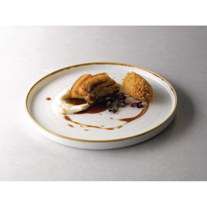 Churchill Stonecast Walled Chefs Plates Barley White 210mm (6 Pack) Churchill