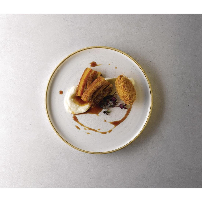 Churchill Stonecast Walled Chefs Plates Barley White 210mm (6 Pack) Churchill