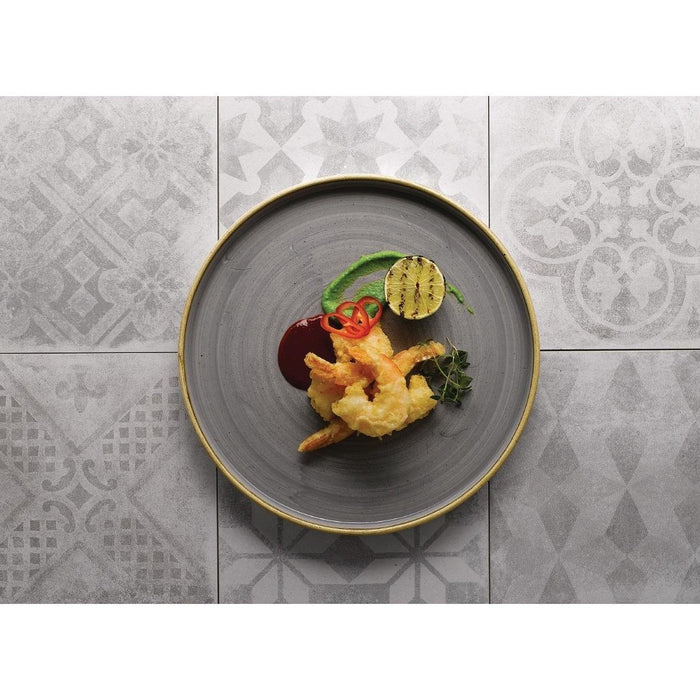 Churchill Stonecast Walled Chefs Plates Peppercorn Grey 210mm (6 Pack) Churchill