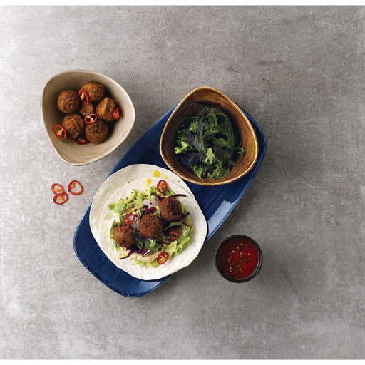 Churchill Stonecast Patina No. 4 Chefs Plates Cobalt 355 x 189mm (6 Pack) Churchill