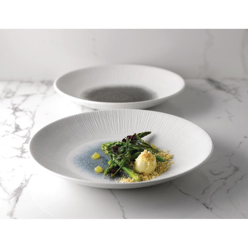 Churchill Bamboo Centre Print Deep Coupe Plates Quartz Black 255mm (12 Pack) Churchill