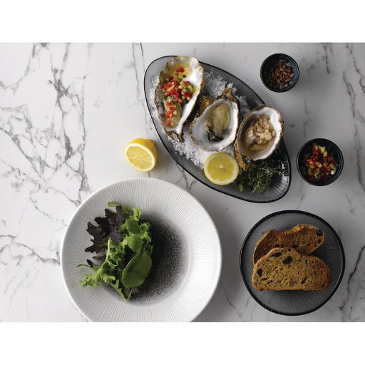 Churchill Bamboo Organic Oval Glass Platter Dusk 295 x 162mm (6 Pack) Churchill