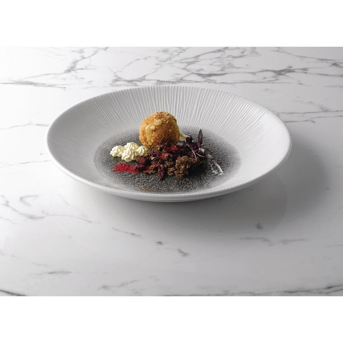 Churchill Bamboo Centre Print Deep Coupe Plates Quartz Black 255mm (12 Pack) Churchill