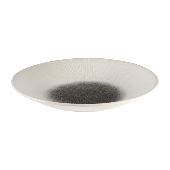 Churchill Bamboo Centre Print Deep Coupe Plates Quartz Black 255mm (12 Pack) Churchill