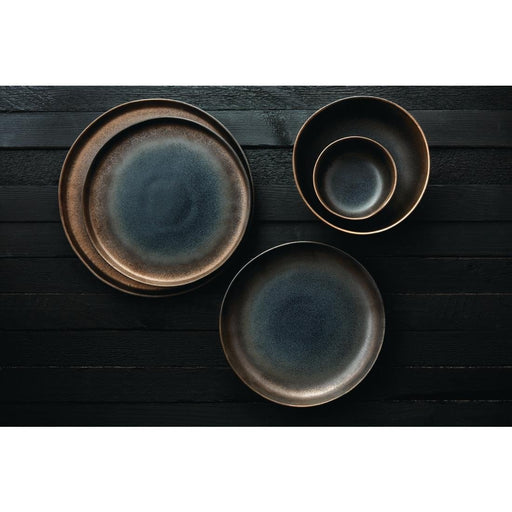 Olympia Ochre Flat Bowls 210mm 700ml (6 Pack) Olympia