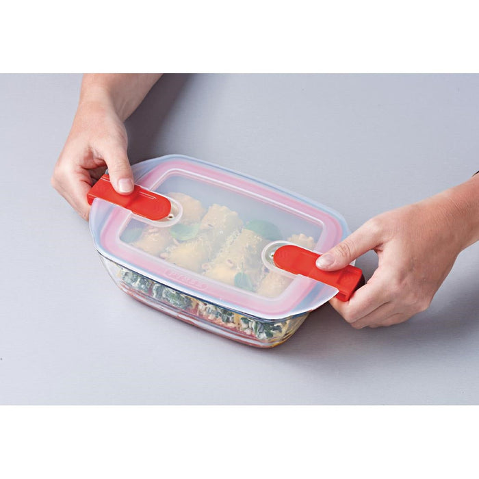 Pyrex Cook and Heat Rectangular Dish with Lid 1Ltr Pyrex