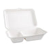 Fiesta Compostable Bagasse Hinged 2-Compartment Food Containers 253mm (200 Pack) Fiesta Compostable