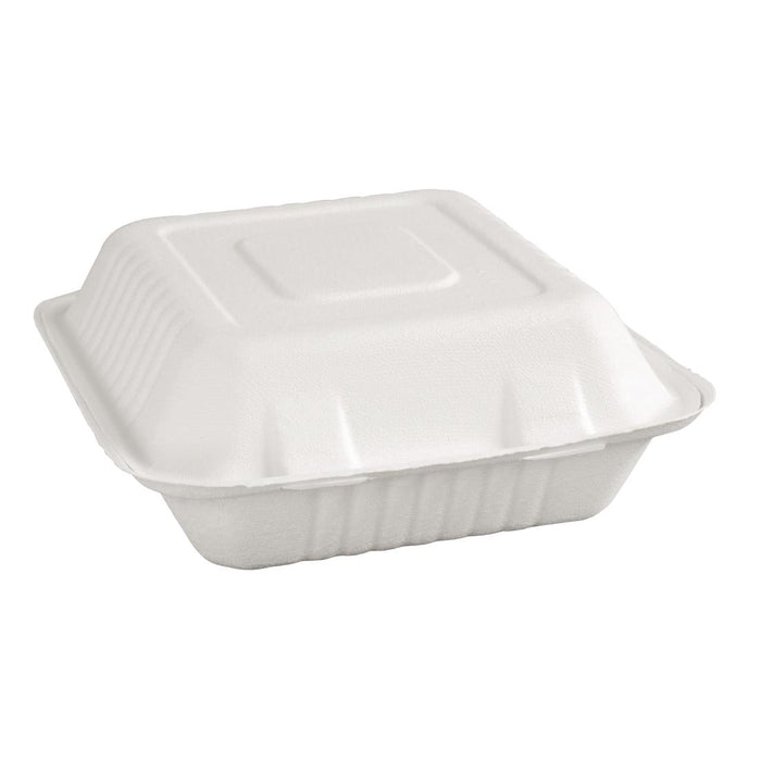 Fiesta Compostable Bagasse Hinged Food Containers 223mm (200 Pack) Fiesta Compostable