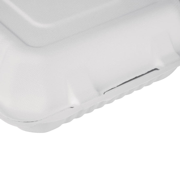 Fiesta Compostable Bagasse Hinged Food Containers 223mm (200 Pack) Fiesta Compostable