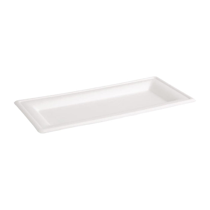 Fiesta Compostable Bagasse Rectangular Plates 258mm (50 Pack) Fiesta Compostable