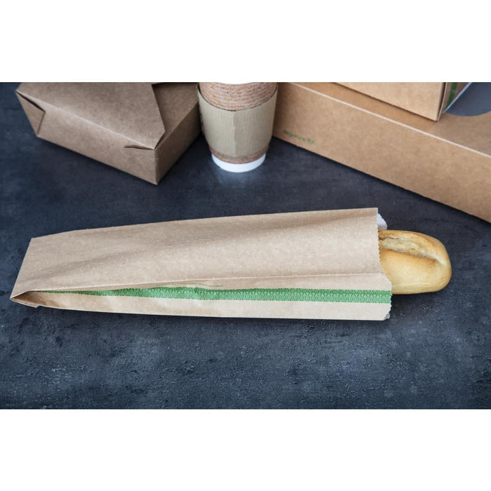 Vegware Compostable Therma Paper Hot Food Bags 356 x 101mm (500 Pack) Vegware