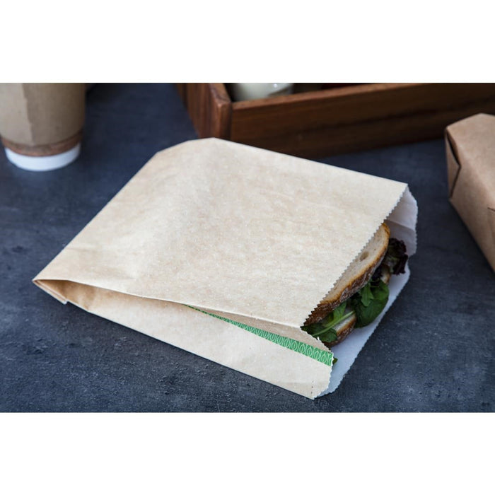 Vegware Compostable Therma Paper Hot Food Bags 229 x 165mm (500 Pack) Vegware