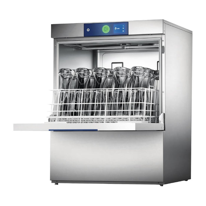 500x500mm basket. Up to 60 racks/hr. Drain pump. 1 or 3 phase hardwired