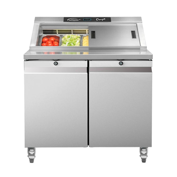 Williams Onyx Double Door Refrigerated Prep Counter 355Ltr CPC2-SS Williams