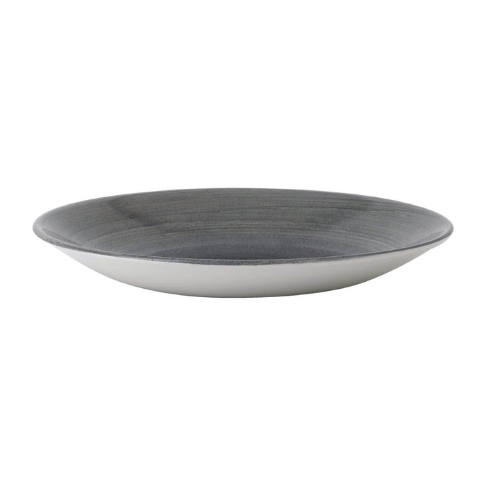 Churchill Stonecast Aqueous Deep Coupe Plates Grey 239mm (12 Pack) Churchill