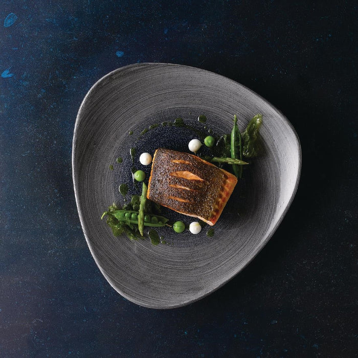Churchill Stonecast Aqueous Lotus Plates Grey 305mm (6 Pack) Churchill
