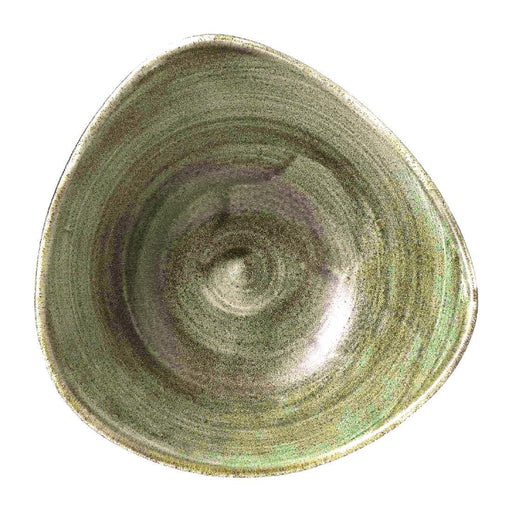 Churchill Stonecast Patina Lotus Bowl Burnished Green 178mm (12 Pack) Churchill