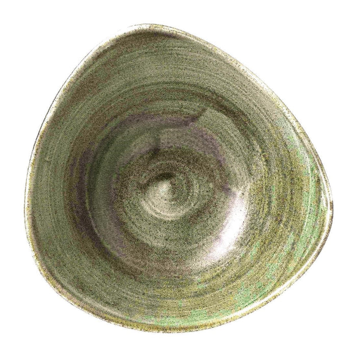 Churchill Stonecast Patina Lotus Bowl Burnished Green 178mm (12 Pack) Churchill