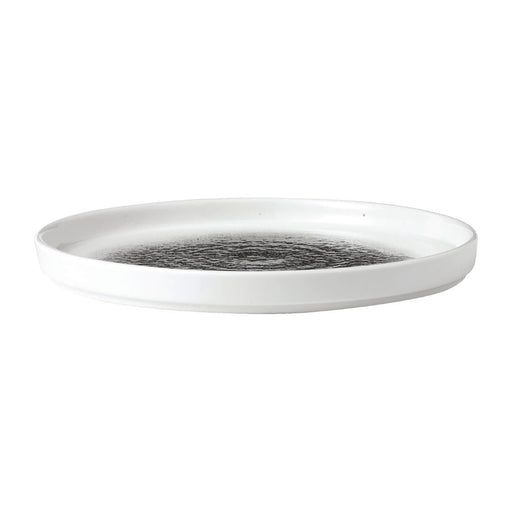 Churchill Raku Walled Plates Quartz Black 218mm (6 Pack) Churchill