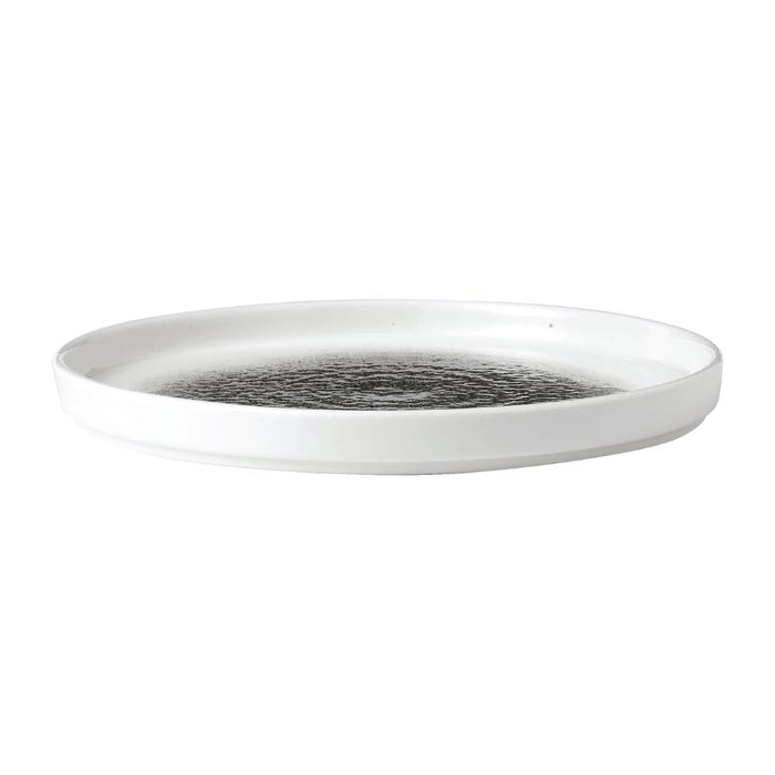 Churchill Raku Walled Plates Quartz Black 218mm (6 Pack) Churchill
