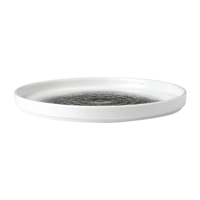 Churchill Raku Walled Plates Quartz Black 260mm (6 Pack) Churchill