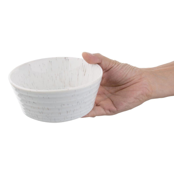 Olympia Cavolo Flat Round Bowls White Speckle 143mm (6 Pack) Olympia