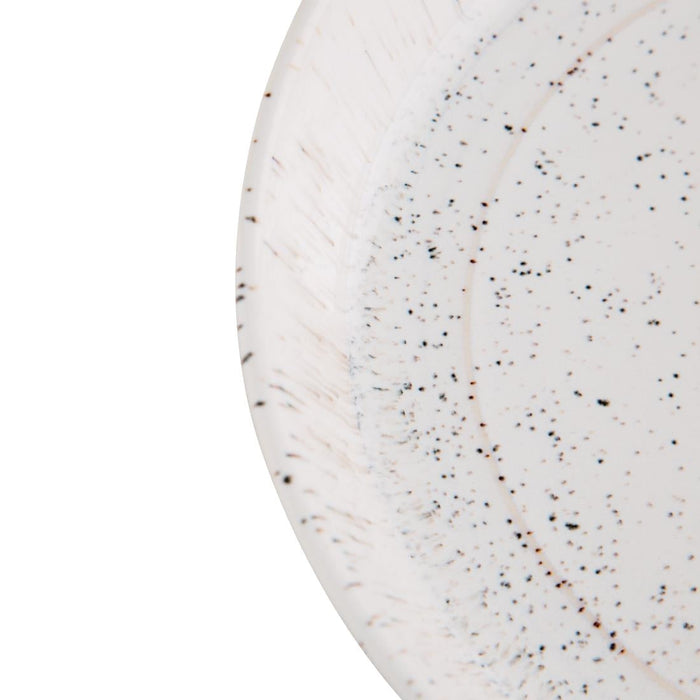 Olympia Cavolo Flat Round Bowls White Speckle 220mm (4 Pack) Olympia