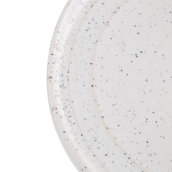 Olympia Cavolo Flat Round Plates White Speckle 180mm (6 Pack) Olympia