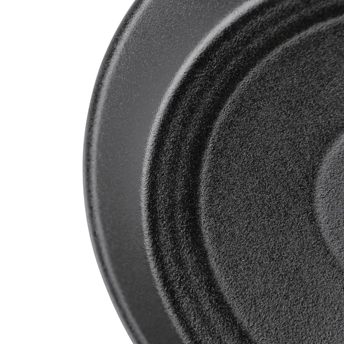 Olympia Cavolo Flat Round Bowls Textured Black 220mm (4 Pack) Olympia