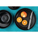Olympia Cavolo Flat Round Plates Textured Black 180mm (6 Pack) Olympia