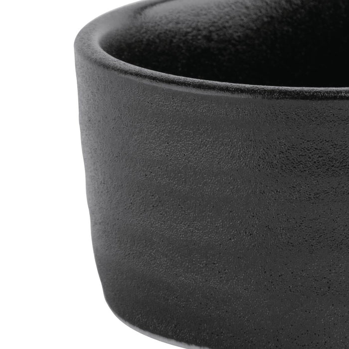 Olympia Cavolo Dipping Dish Textured Black 67mm (12 Pack) Olympia