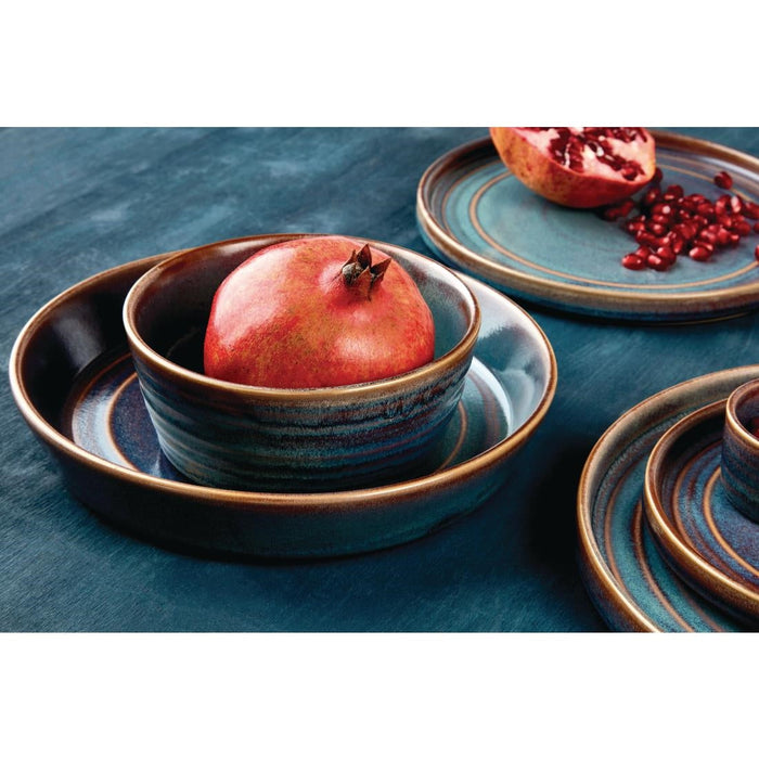 Olympia Cavolo Flat Round Bowls Iridescent 143mm (6 Pack) Olympia