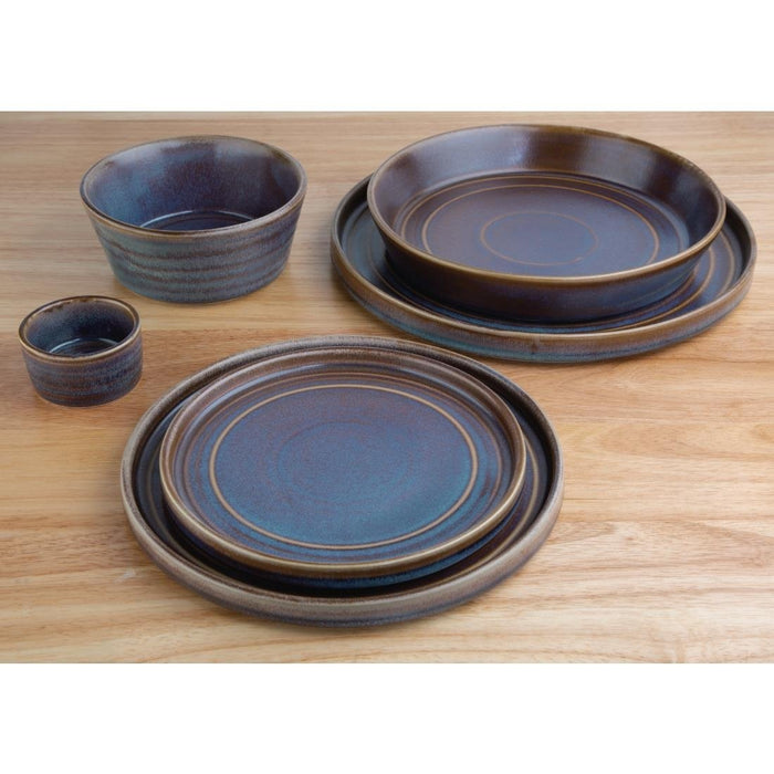 Olympia Cavolo Flat Round Bowls Iridescent 220mm (4 Pack) Olympia