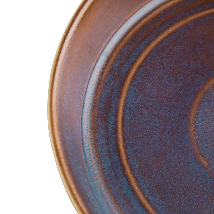 Olympia Cavolo Flat Round Bowls Iridescent 220mm (4 Pack) Olympia