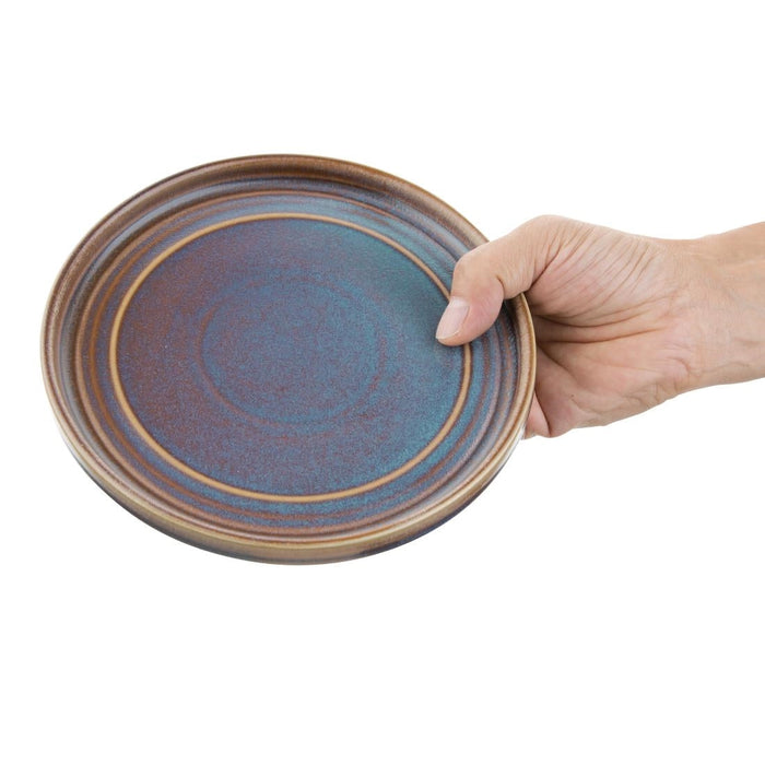 Olympia Cavolo Flat Round Plates Iridescent 180mm (6 Pack) Olympia