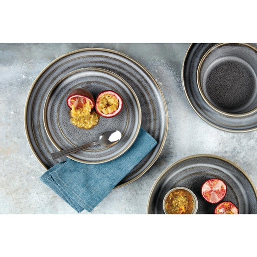 Olympia Cavolo Flat Round Plates Charcoal Dusk 180mm (6 Pack) Olympia