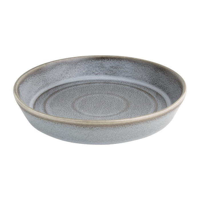 Olympia Cavolo Flat Round Bowls Charcoal Dusk 220mm (4 Pack) Olympia