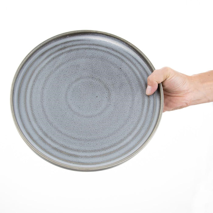 Olympia Cavolo Flat Round Plates Charcoal Dusk 270mm (4 Pack) Olympia