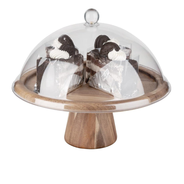 Olympia Acacia Cake Stand 305x127(H)mm Olympia