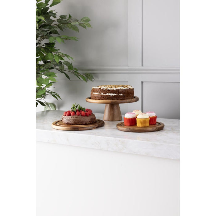 Olympia Acacia Cake Stand 305x127(H)mm Olympia