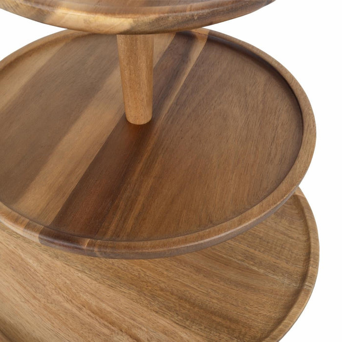 Olympia Acacia 3-Tier Stand 305(Ø) x 395(H)mm Olympia