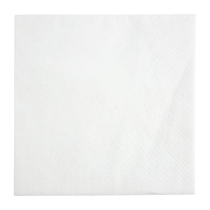 Fiesta Recyclable Cocktail Napkin White 24x24cm 2ply 1/4 Fold (4000 Pack) Fiesta Recyclable