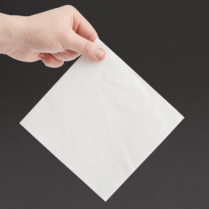 Fiesta Recyclable Lunch Napkin White 33x33cm 2ply 1/4 Fold (2000 Pack) Fiesta Recyclable
