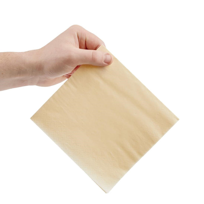 Fiesta Recyclable Lunch Napkin Cream 33x33cm 2ply 1/4 Fold (2000 Pack) Fiesta Recyclable