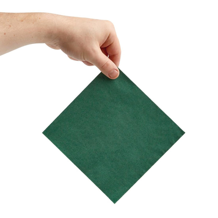 Fiesta Recyclable Lunch Napkin Green 33x33cm 2ply 1/4 Fold (2000 Pack) Fiesta Recyclable