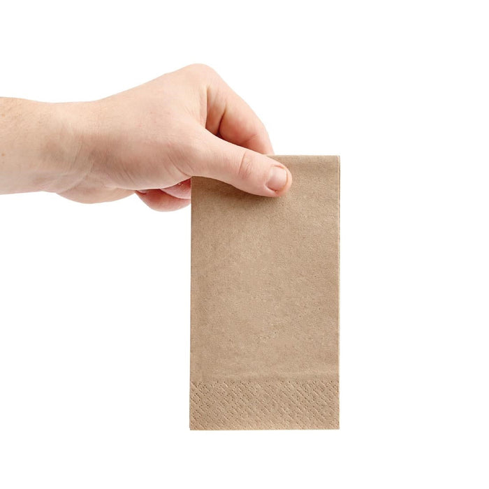 Fiesta Recyclable Recycled Lunch Napkin Kraft 33x33cm 2ply 1/8 Fold (2000 Pack) Fiesta Recyclable
